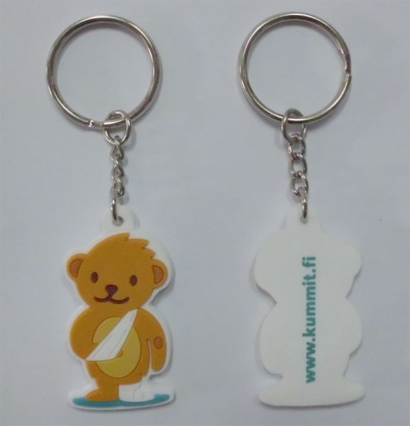 2D Soft PVC Keyring 1 Side 