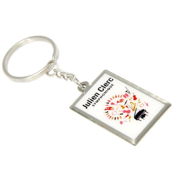 Stainless Iron Keyring Printed